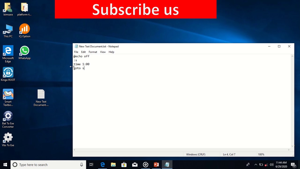 how to make a virus using notepad